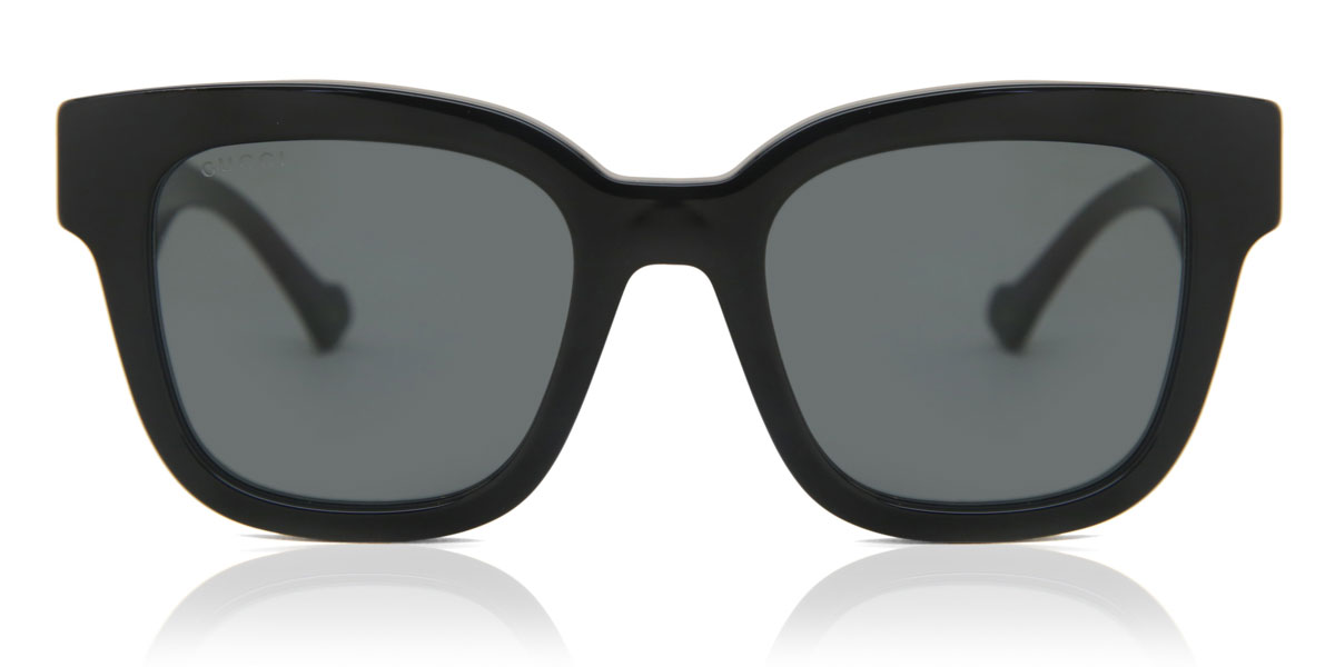 Gucci GG0998S 001 Square Shiny Black Sunglasses | SmartBuyGlasses