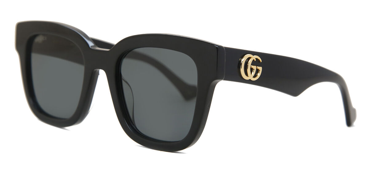 Gucci GG0998S 001 Square Shiny Black Sunglasses | SmartBuyGlasses