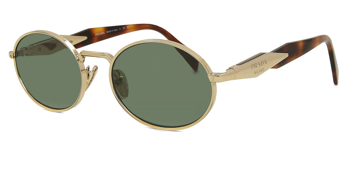 Prada PR 65ZS ZVN70L Oval Gold Sunglasses | SmartBuyGlasses Singapore