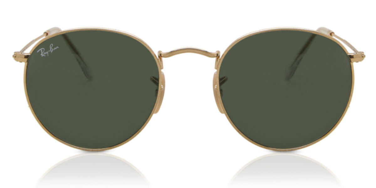 Ray-Ban RB3447 Round Metal 001 Round Arista Gold Sunglasses