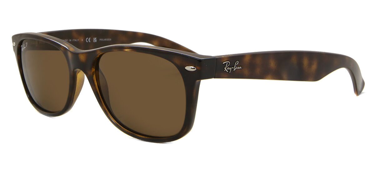Ray-Ban RB2132 New Wayfarer Polarized 902/57 Square Tortoiseshell