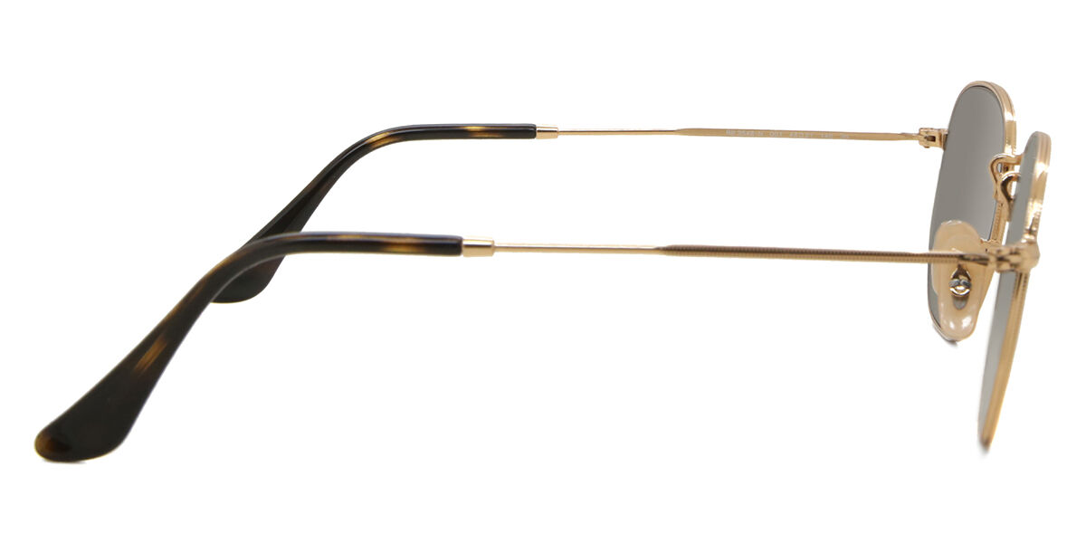 Ray-Ban RB3548N Hexagonal Metal Flat Lenses 001 Geometric Gold