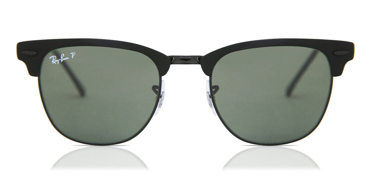 Ray-Ban RB3716 Clubmaster Metal Polarized 186/58 Square Matte