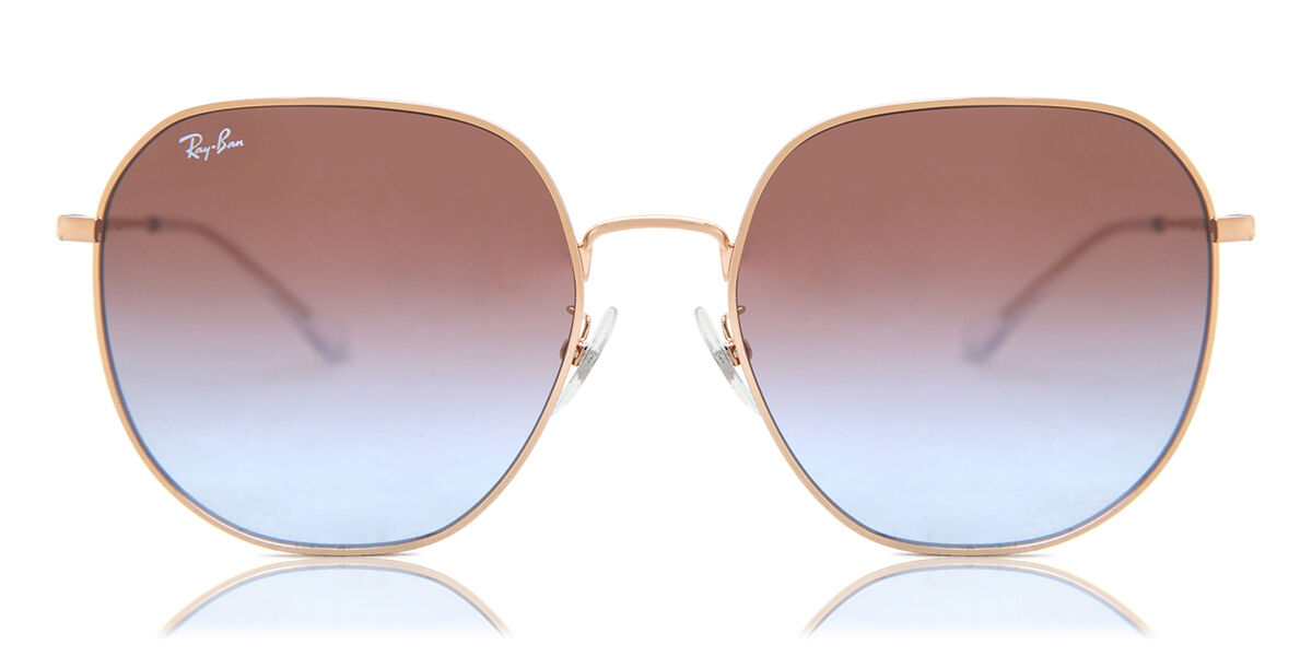 【美品】Ray-Ban RB3680D 9202/18 60◻︎19 150 Ray-Ban RB3680D Asian Fit 9202I8 Geometric Rose Gold Sunglasses