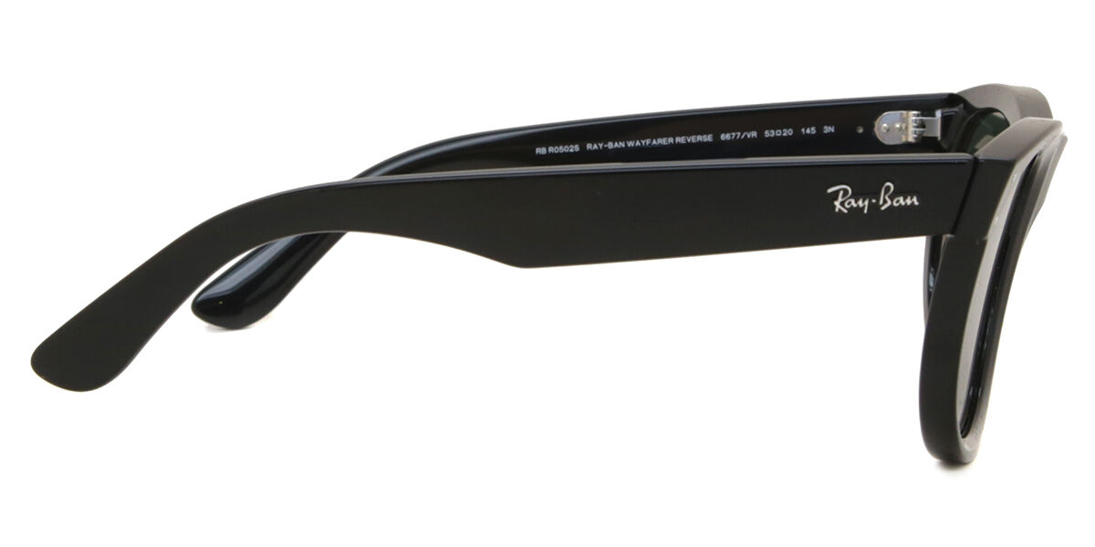 Ray-Ban RBR0502S Wayfarer Reverse 6677VR Square Black Sunglasses