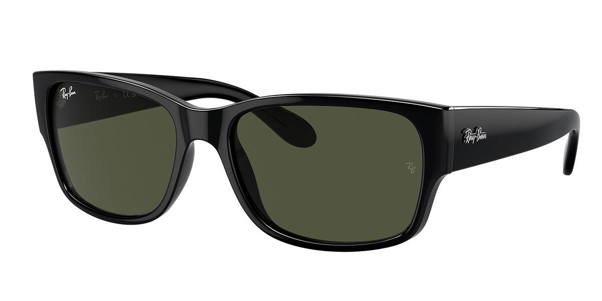 Ray-Ban RB4335 601/71 Rectangle Black Sunglasses | SmartBuyGlasses