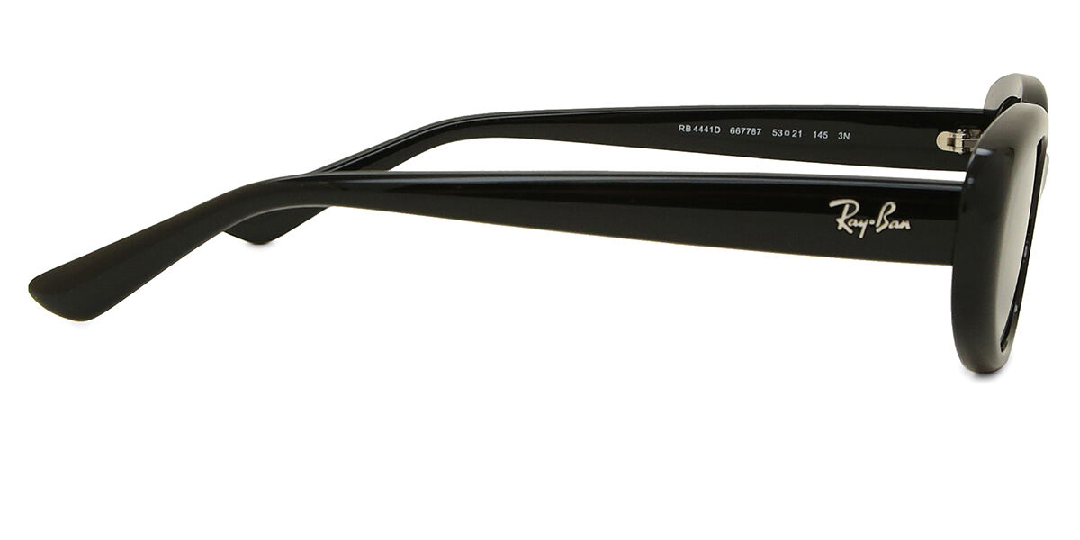 小物 Ray-Ban RB4441D Black Asian Fit 667787 Ray-Ban RB4441D Asian Fit 667787 Oval Black Sunglasses