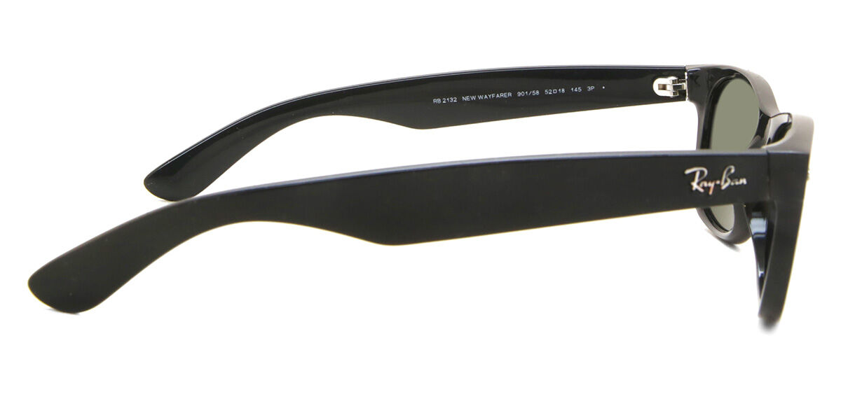 Ray-Ban RB2132 New Wayfarer Polarized 901/58 Square Glossy Black