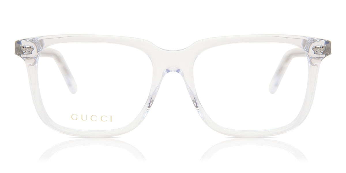 小物 Archive Gucci Cat Clear Eyewear Gucci GG0737O 018 Square Clear Frame Eyeglasses | SmartBuyGlasses