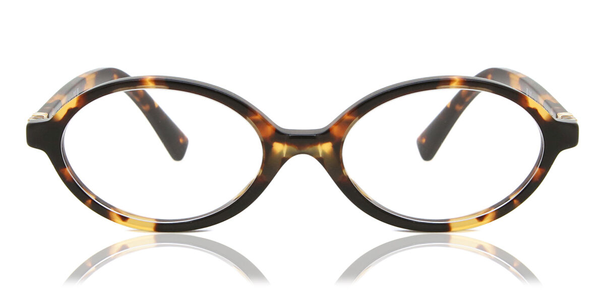 Miu Miu MU04ZS VAU08N Blue-Light Block Oval Honey Tortoise Frame