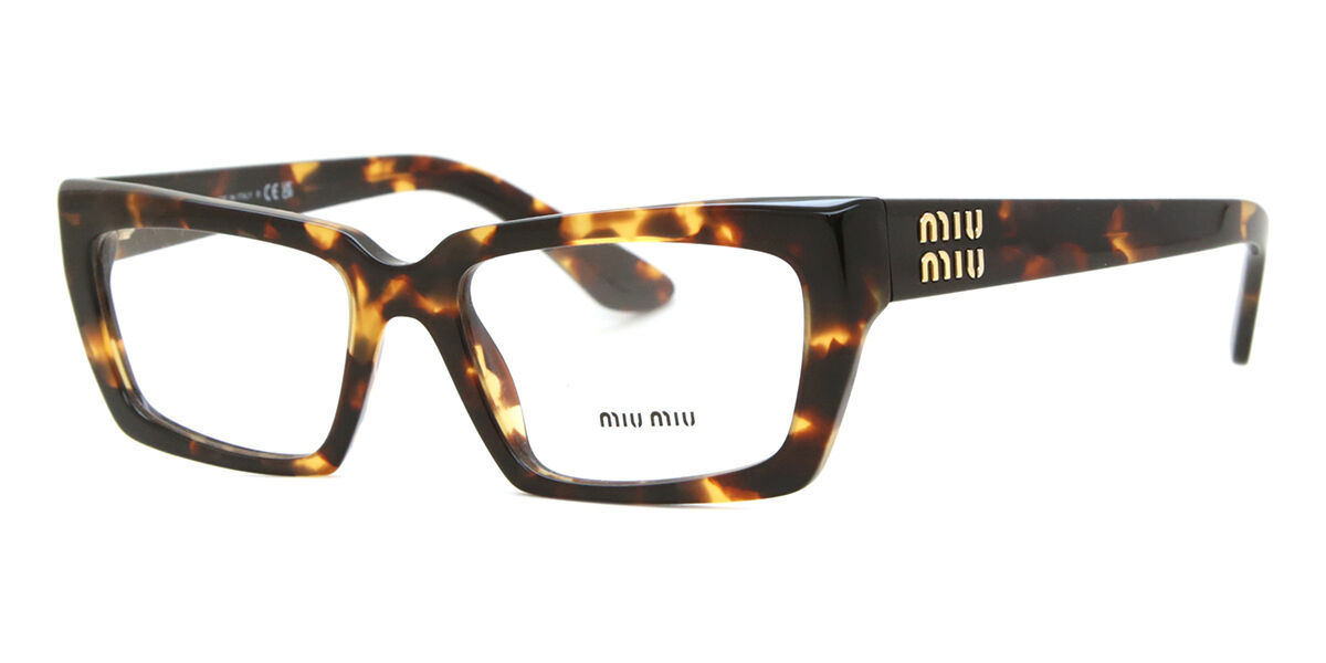 Miu Miu MU04XV VAU1O1 Rectangle Dark Tortoise Frame Eyeglasses
