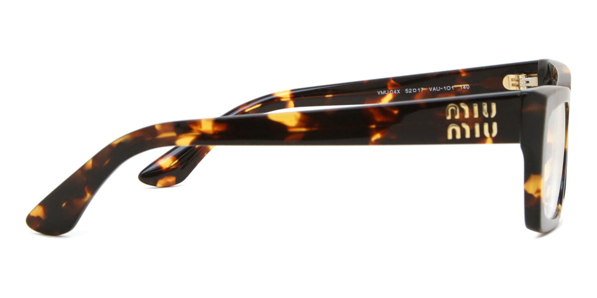 Miu Miu MU04XV VAU1O1 Rectangle Dark Tortoise Frame Eyeglasses