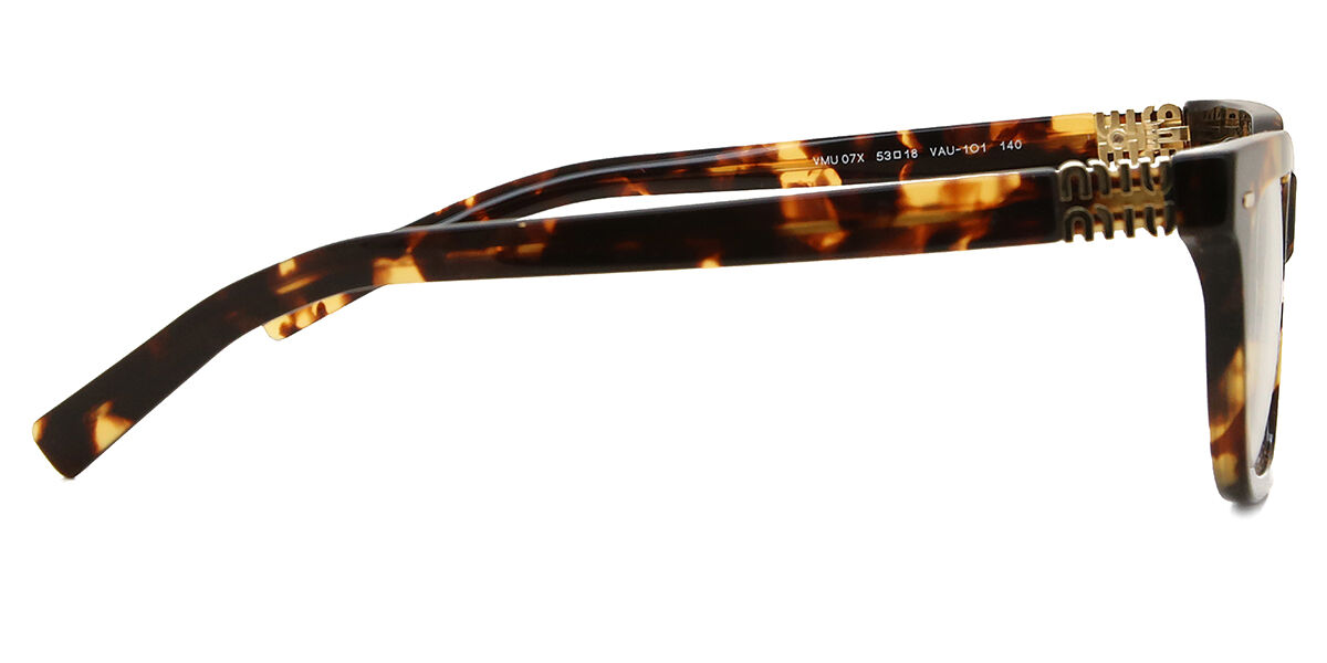 Miu Miu MU07XV VAU1O1 Rectangle Honey Yellow Tortoise Frame