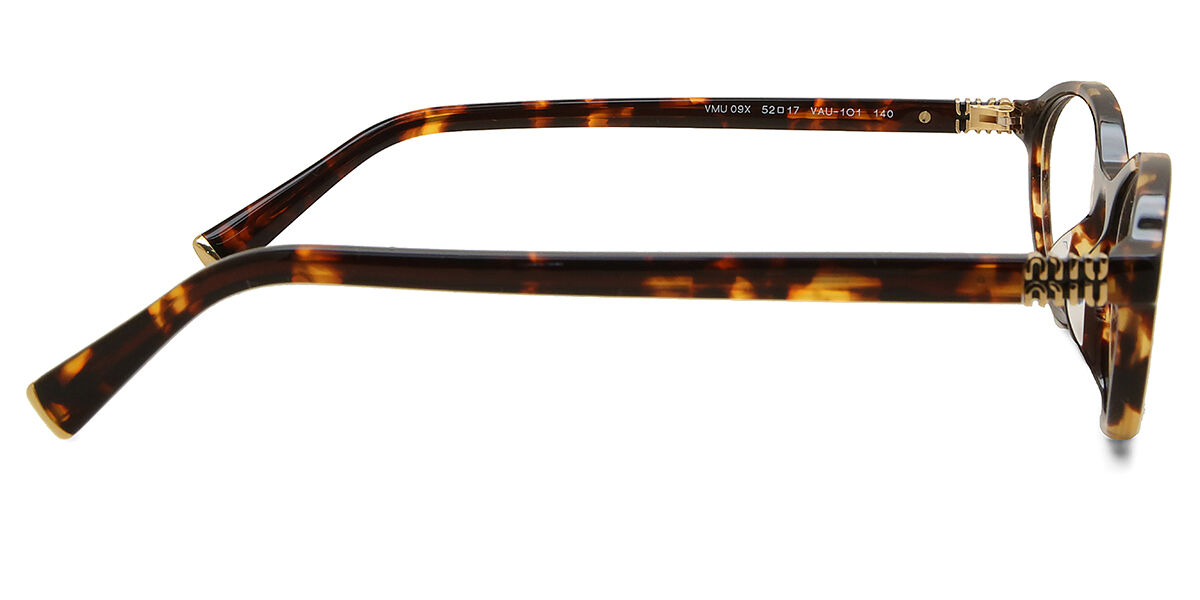 Miu Miu MU09XV VAU1O1 Oval Honey Yellow Tortoise Frame Eyeglasses