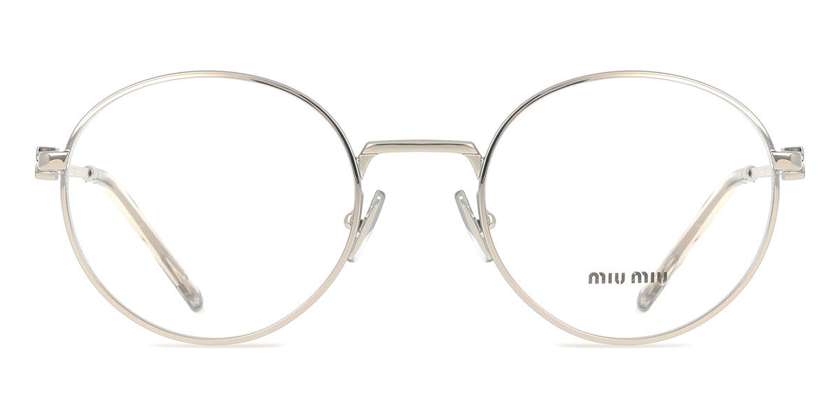 mi さま Miu Miu MU52XV 1BC1O1 Silver Frame Eyeglasses | SmartBuyGlasses