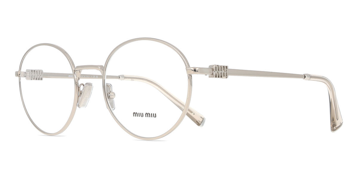 Miu Miu MU52XV 1BC1O1 Silver Frame Eyeglasses | SmartBuyGlasses