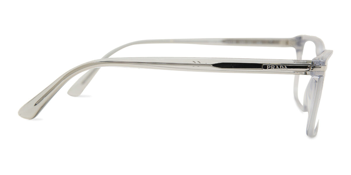 Prada PR 14WV U431O1 Square Transparent Grey Frame Eyeglasses