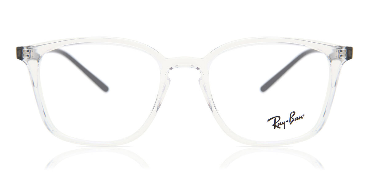 Ray-Ban RX7185 5943 Square Transparent Crystal Frame Eyeglasses