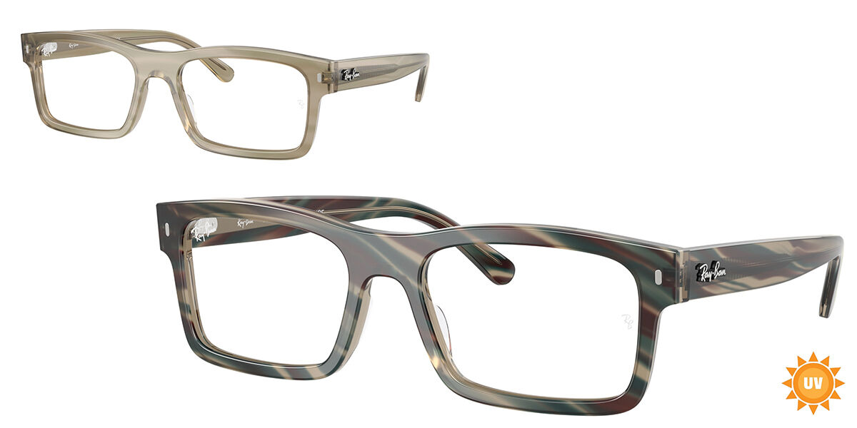 Ray-Ban RX5435F Asian Fit 2000 Rectangle Black Frame Eyeglasses