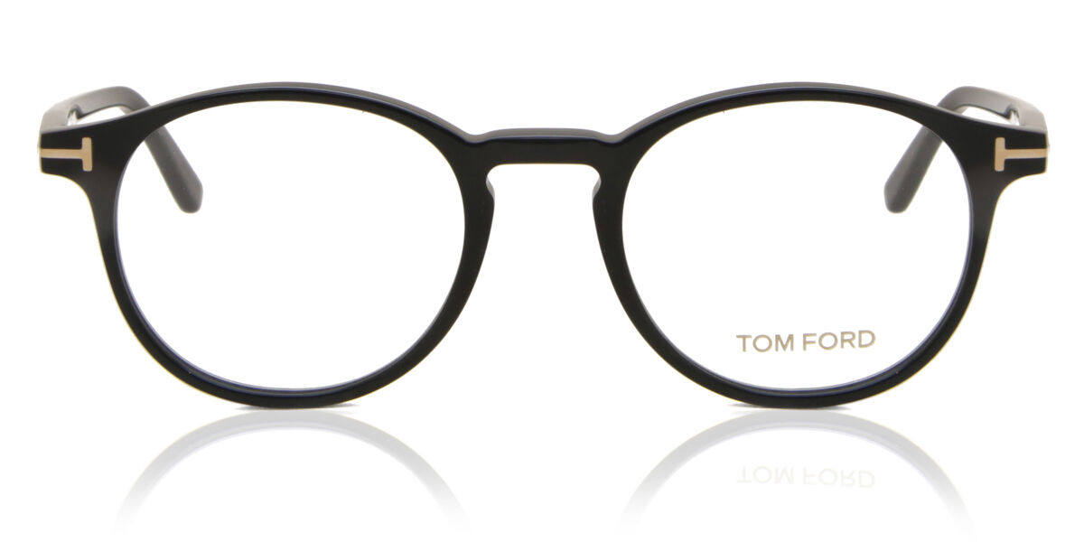 Tom Ford FT5294 001 Oval Shiny Black Frame Eyeglasses