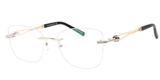 Charriol PC71061 C02 Cat Eye Shiny Silver Frame Eyeglasses  display picture 1